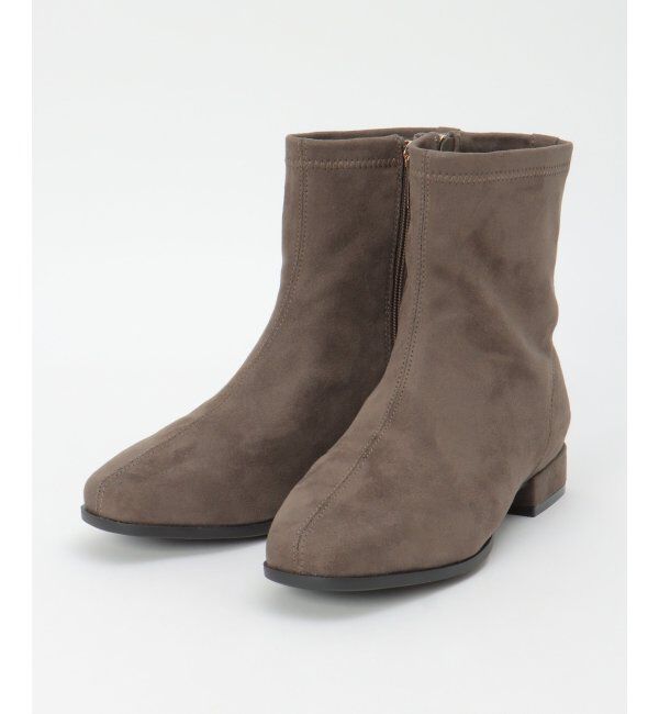 ikka「あったかストレッチハーフブーツ」|その他|ブラウン