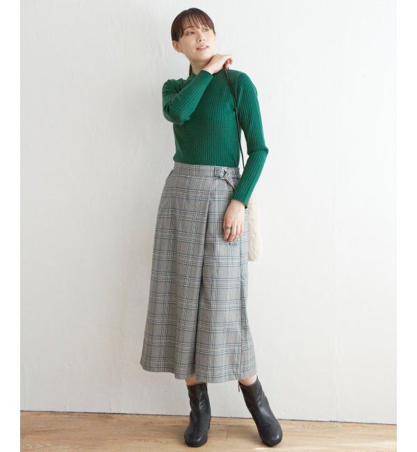 ikka「抗菌モックネックリブニット」|プルオーバー|