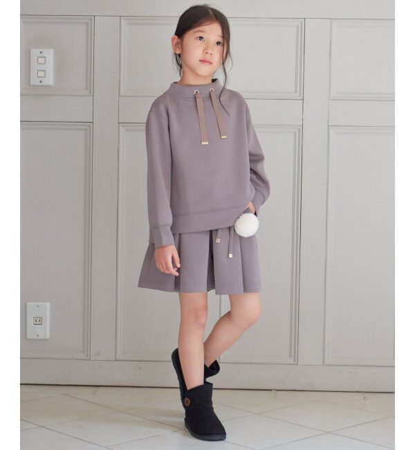 ikka kids「【親子おそろい】ダンボールポンポン付きキュロット（120~160cm）」|スカート|