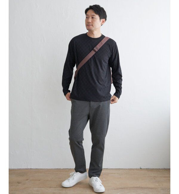 IKKA LOUNGE「リンクスジャカード市松ロンT」|Tシャツ・カットソー|