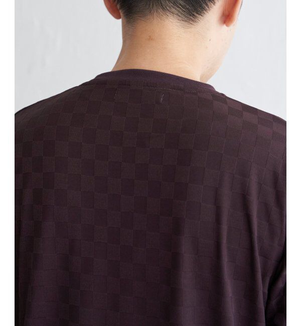 IKKA LOUNGE「リンクスジャカード市松ロンT」|Tシャツ・カットソー|