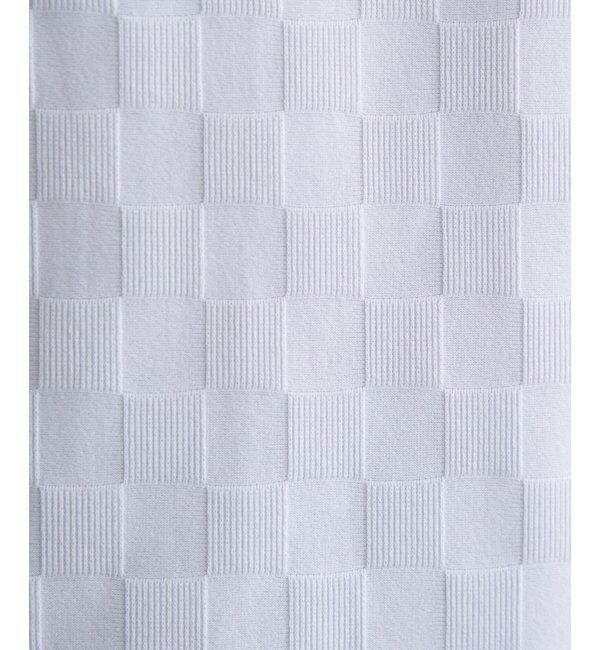 IKKA LOUNGE「リンクスジャカード市松ロンT」|Tシャツ・カットソー|