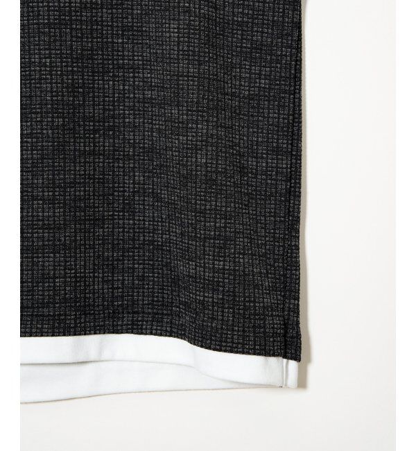 ikka「ビッグワッフルフェイクベストロンT」|Tシャツ・カットソー|