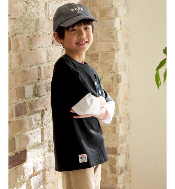 ikka kids「7分袖フェイクレイヤードT（120~160cm）」|Tシャツ・カットソー|