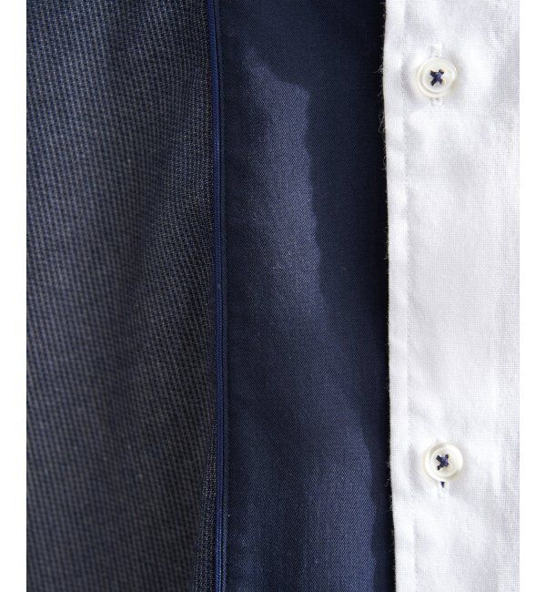 ikka「ブロックスパイピング切り替えシャツ」|シャツ・ブラウス|