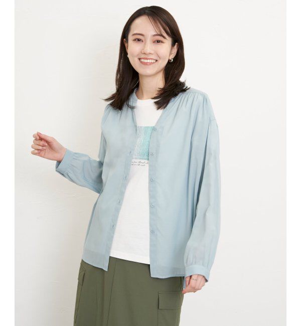 ikka「【雑誌InRed5月号掲載】シアーバックリボンブラウス」|シャツ・ブラウス|