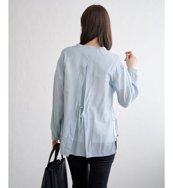 ikka「【雑誌InRed5月号掲載】シアーバックリボンブラウス」|シャツ・ブラウス|