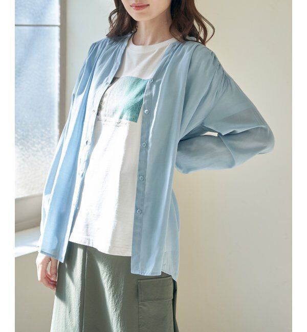 ikka「【雑誌InRed5月号掲載】シアーバックリボンブラウス」|シャツ・ブラウス|