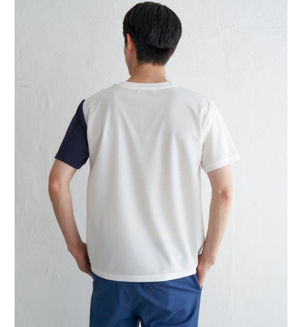 ikka「【接触冷感／吸水速乾】マルチファンクション縦切り替えTシャツ」|Tシャツ・カットソー|