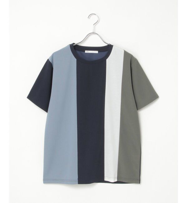 ikka「【接触冷感／吸水速乾】マルチファンクション縦切り替えTシャツ」|Tシャツ・カットソー|