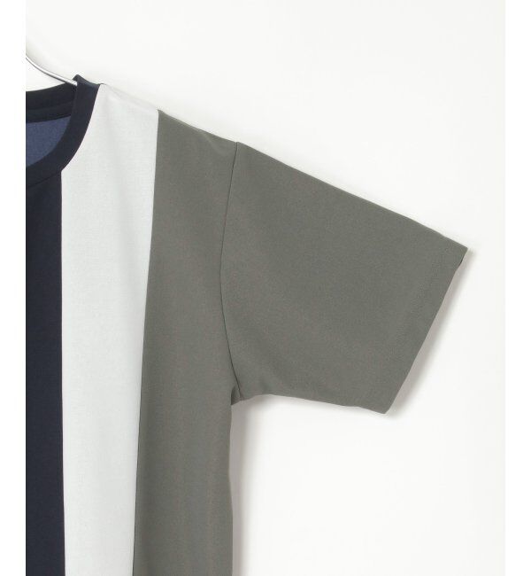 ikka「【接触冷感／吸水速乾】マルチファンクション縦切り替えTシャツ」|Tシャツ・カットソー|