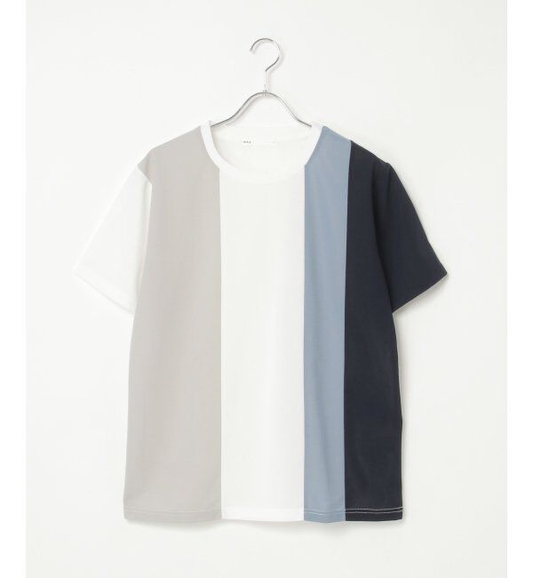 ikka「【接触冷感／吸水速乾】マルチファンクション縦切り替えTシャツ」|Tシャツ・カットソー|
