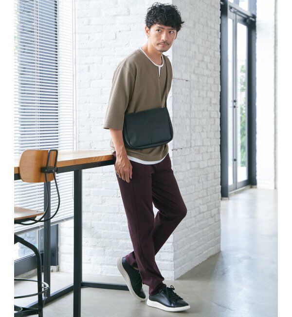 ikka「キーネックレイヤード7分袖Tシャツ」|Tシャツ・カットソー|