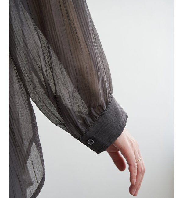 ikka「シアーバックシャーリングシャツ」|シャツ・ブラウス|