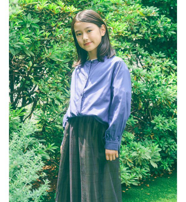 ikka kids「【親子おそろい】マルチWAYバンドカラーシャツ（110~160cm）」|シャツ・ブラウス|