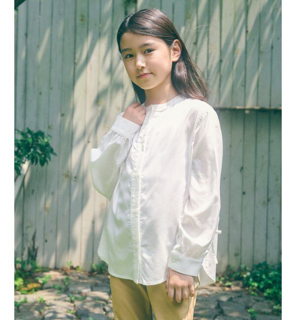 ikka kids「【親子おそろい】マルチWAYバンドカラーシャツ（110~160cm）」|シャツ・ブラウス|