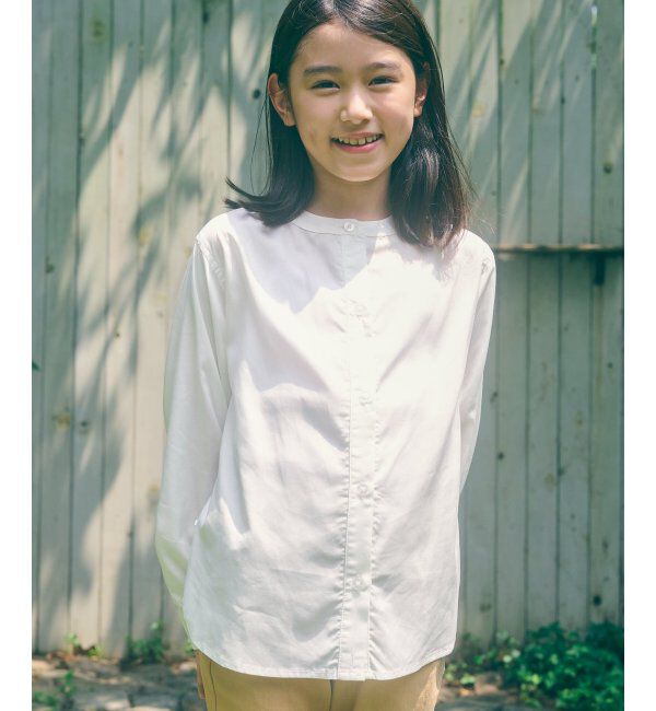 ikka kids「【親子おそろい】マルチWAYバンドカラーシャツ（110~160cm）」|シャツ・ブラウス|