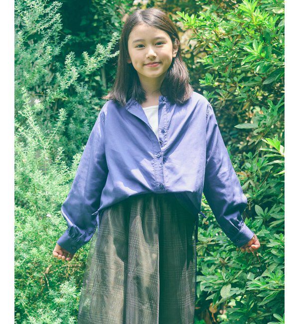 ikka kids「【親子おそろい】マルチWAYバンドカラーシャツ（110~160cm）」|シャツ・ブラウス|