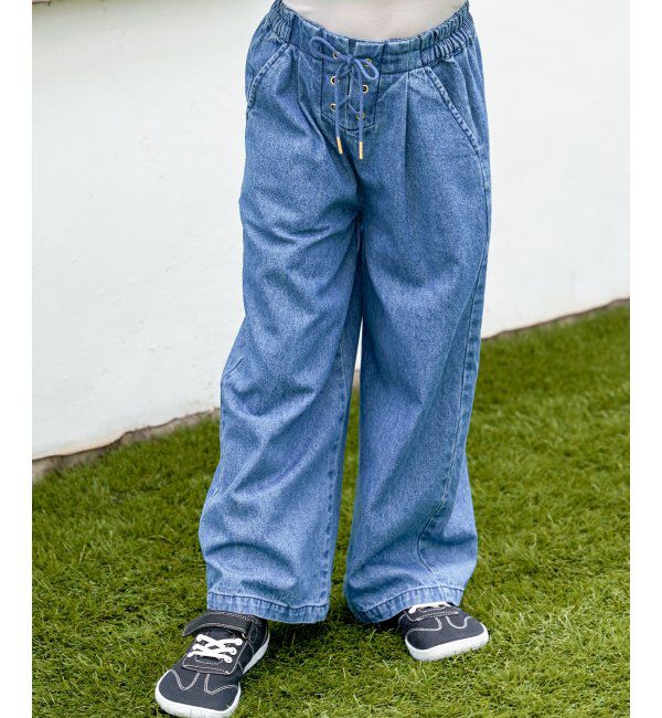 ikka kids「レースアップワイドパンツ（120~160cm）」|その他|