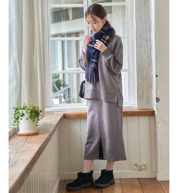 ikka「ムートンショートヒールブーツ」|その他|