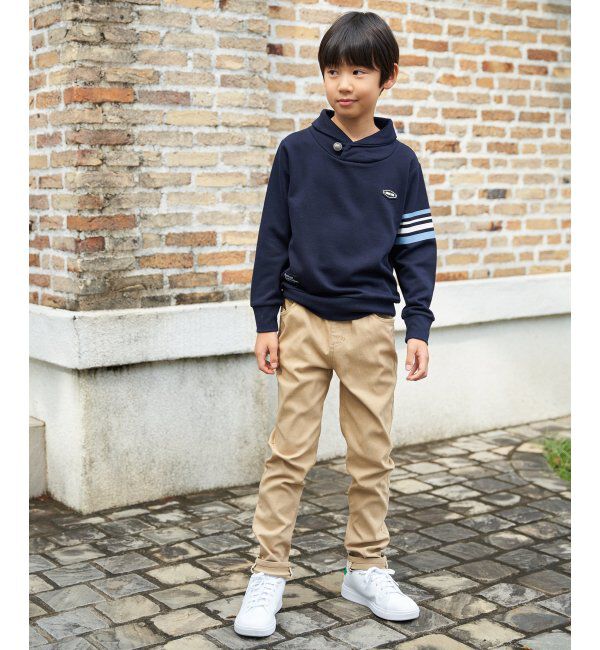 ikka kids「コンチョボタンショール襟トレーナー（120~160cm）」|Tシャツ・カットソー|