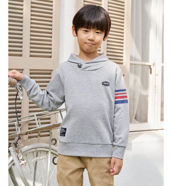 ikka kids「コンチョボタンショール襟トレーナー（120~160cm）」|Tシャツ・カットソー|