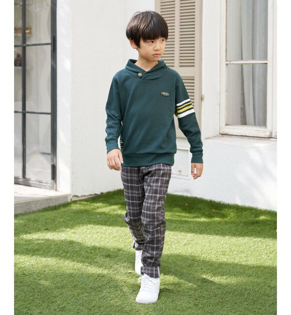 ikka kids「コンチョボタンショール襟トレーナー（120~160cm）」|Tシャツ・カットソー|