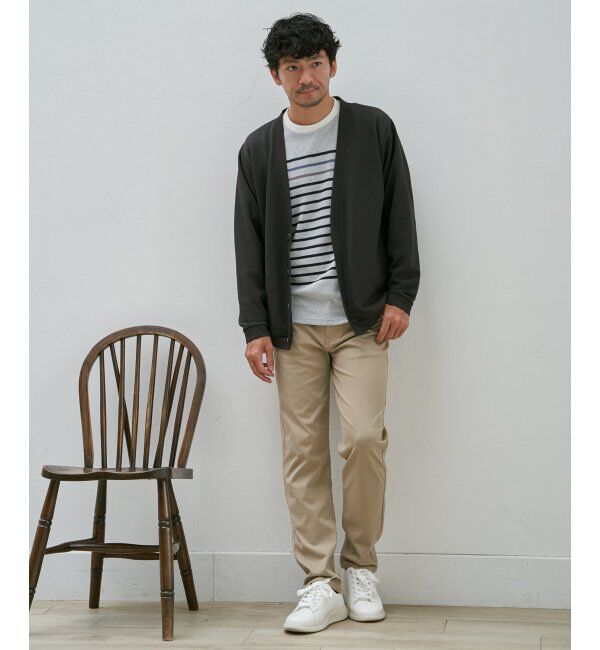 ikka「ジャカード3カラーボーダーロンT」|Tシャツ・カットソー|