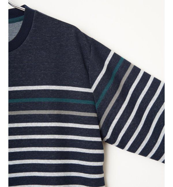 ikka「ジャカード3カラーボーダーロンT」|Tシャツ・カットソー|