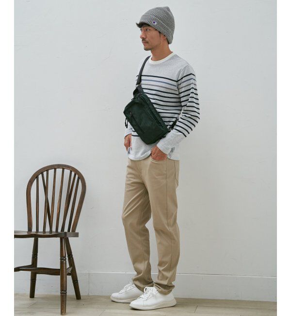 ikka「ジャカード3カラーボーダーロンT」|Tシャツ・カットソー|