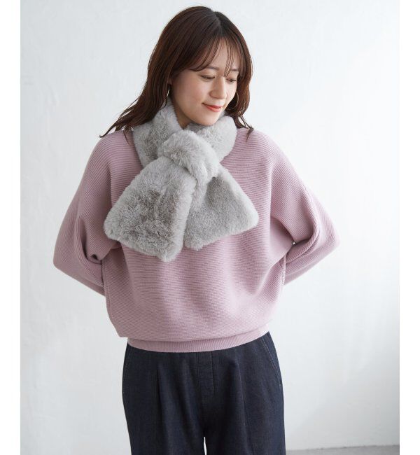 ikka「エコファー差し込みマフラー」|マフラー|