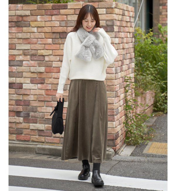 ikka「エコファー差し込みマフラー」|マフラー|