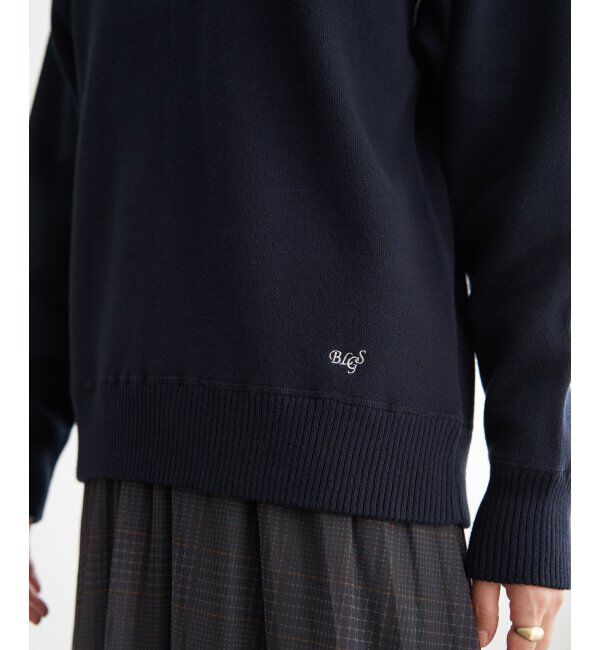 ikka「コットンMIXスウェットライクニット」|プルオーバー|