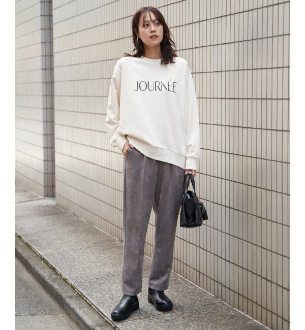 ikka「フェイクスエードテーパードパンツ」|その他|