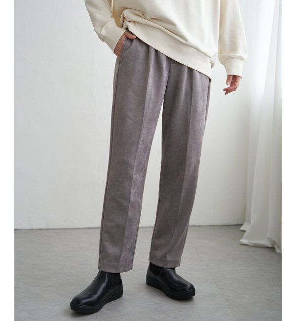 ikka「フェイクスエードテーパードパンツ」|その他|