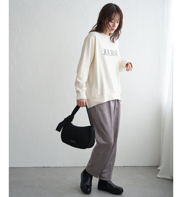 ikka「フェイクスエードテーパードパンツ」|その他|