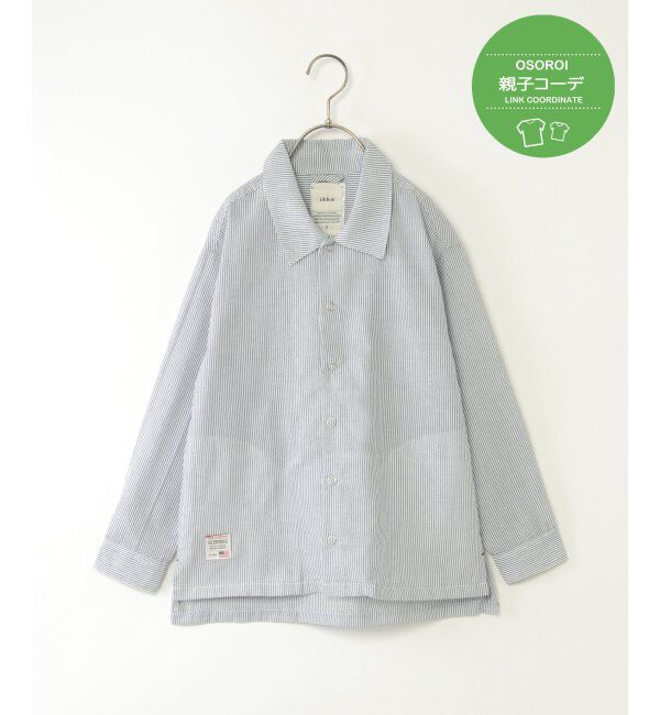 ikka kids「【親子コーデ】サッカースナップシャウター（110~160cm）」|シャツ・ブラウス|