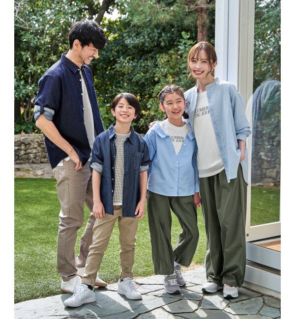 ikka kids「【親子コーデ】冷感ワッフルフェイクTシャツ（120~160cm）」|Tシャツ・カットソー|