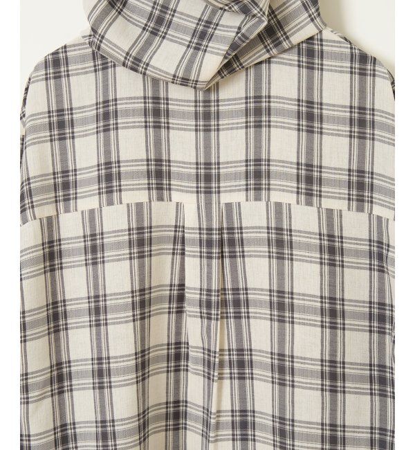 ikka「【接触冷感／UVカット】シアー7分袖フードシャツ」|シャツ・ブラウス|