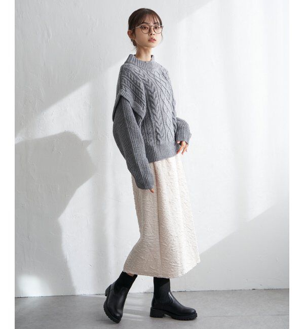 Lbc with Life「ケーブル2WAYニット」|カーディガン|