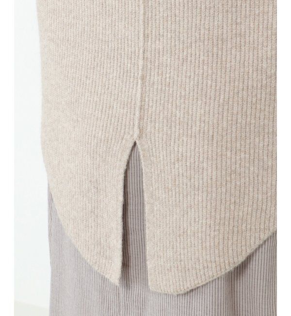 Lbc with Life「cafeウールバックスリットベスト」|ニット・セーター|