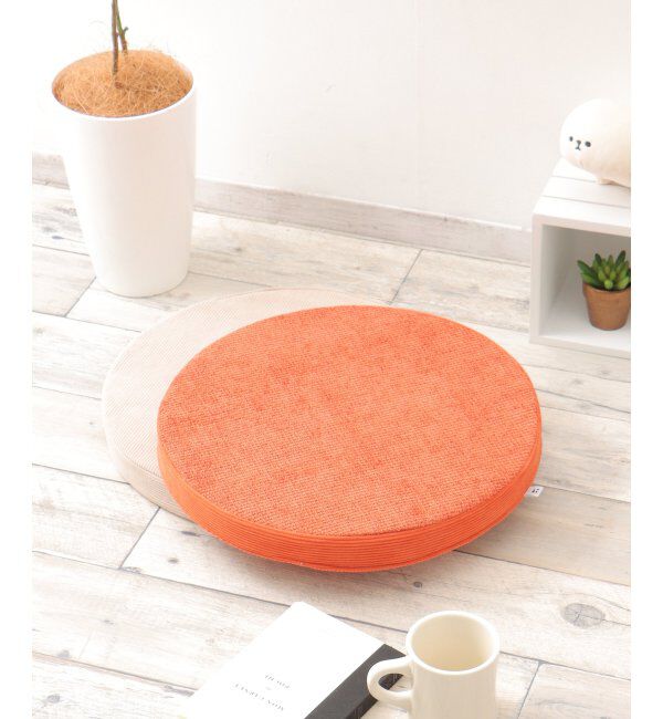 Lbc with Life「ラウンドコンビシートクッション H4cm」|クッション・クッションカバー|