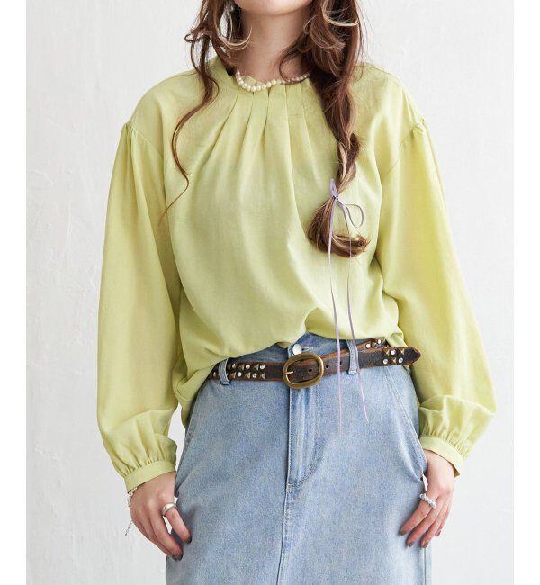 Lbc with Life「襟タックブラウス」|シャツ・ブラウス|