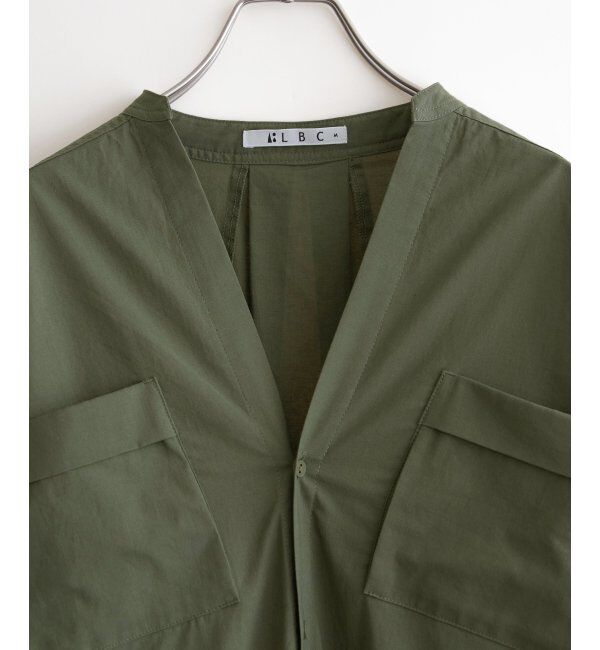 Lbc with Life「ダブルポケットVネックシャツワンピース」|ワンピース|