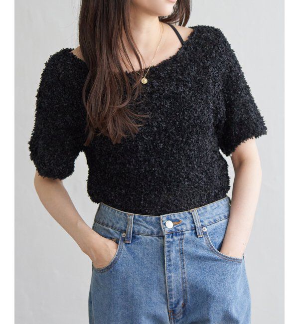 VENCE share style「チョウチョヤーンニットプルオーバー」|タンクトップ|