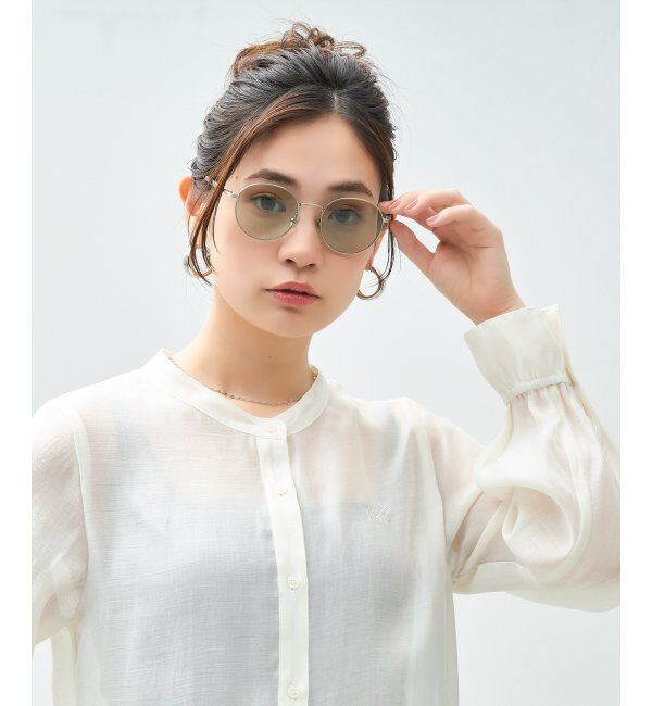  「Zoff meets LISA LARSON｜ボストン型 サングラス｜リサ・ラーソン｜紫外線防止 UVカット｜ユニセックス」|サングラス|ゴールド