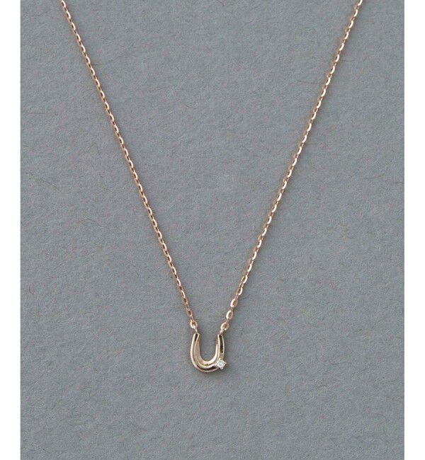 ete「[シェア] K10MPG ダイヤモンド ホースシュー ネックレス」|ネックレス|ピンクゴールド