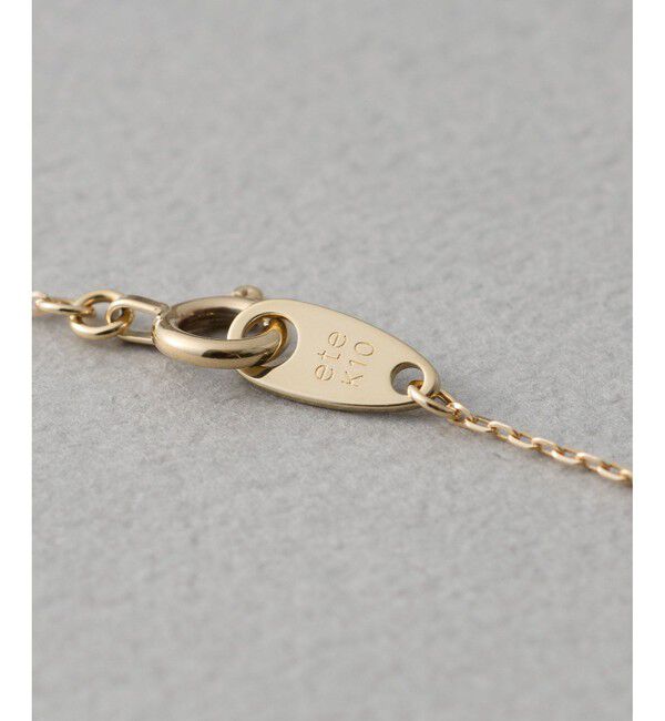 ete「[レイヤード] K10YG ブラックカルセドニー ネックレス」|ネックレス|