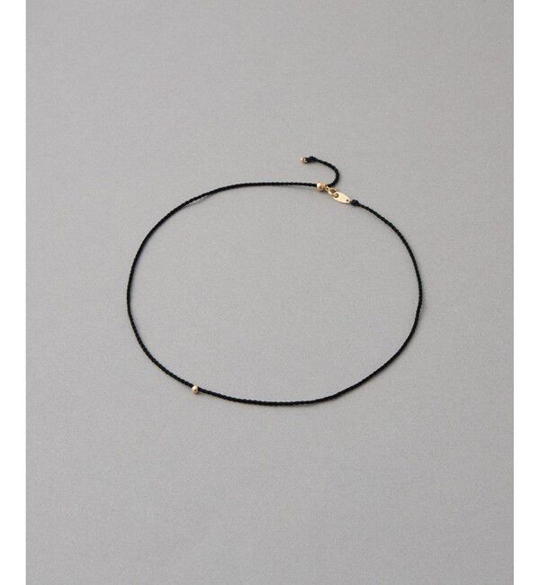 ete「[ポルカドット] K10YG シルク コード ネックレス」|ネックレス|