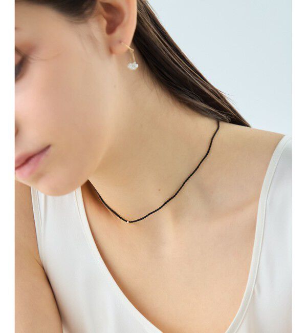 ete「[ポルカドット] K10YG シルク コード ネックレス」|ネックレス|